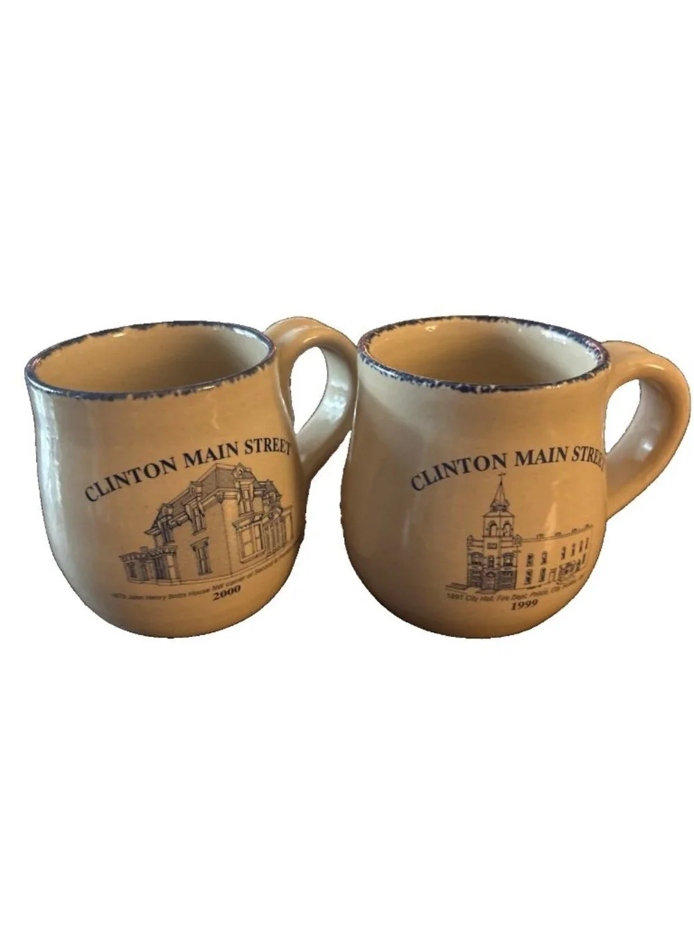 2 Clinton Main Street Historic District 1999 City Hall & 2000 Coffee Pottery Mug